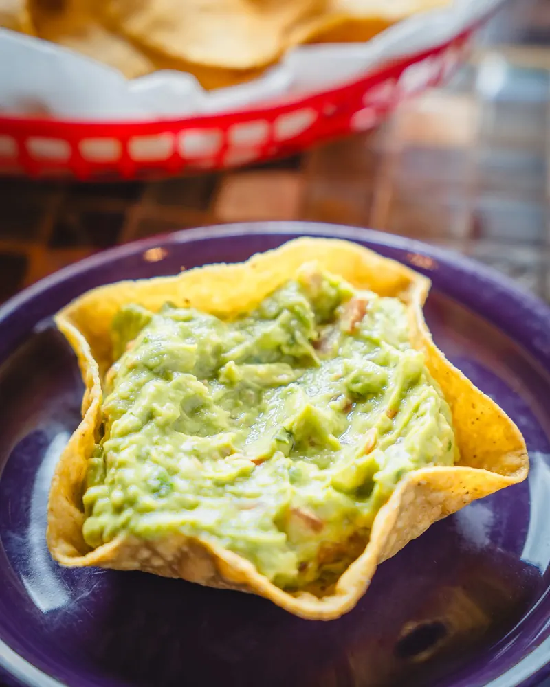 Guacamole dip with chips